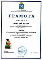 20260327_ Призёр муниципальной олимпиады по Русскому языку